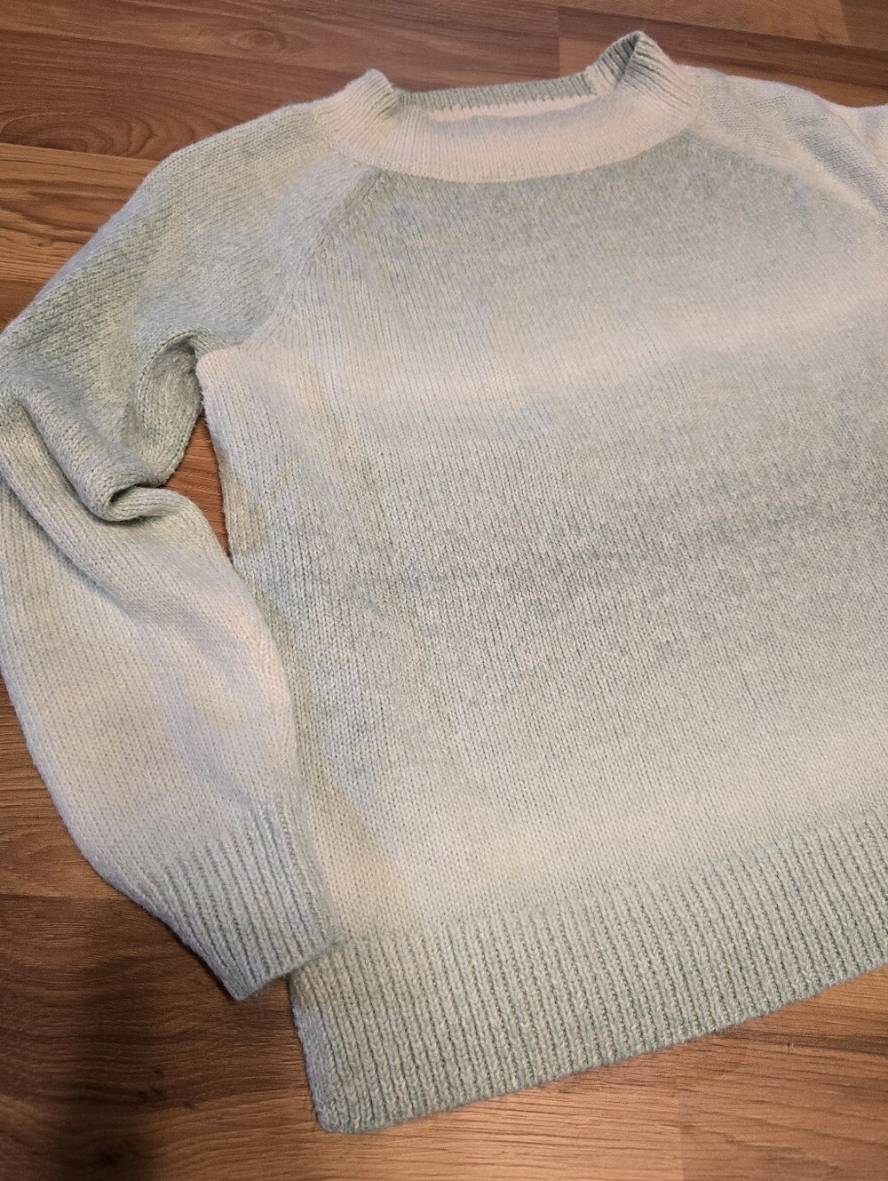 Chaps Cozy Mint And Ivory Crewneck Women's Sweater